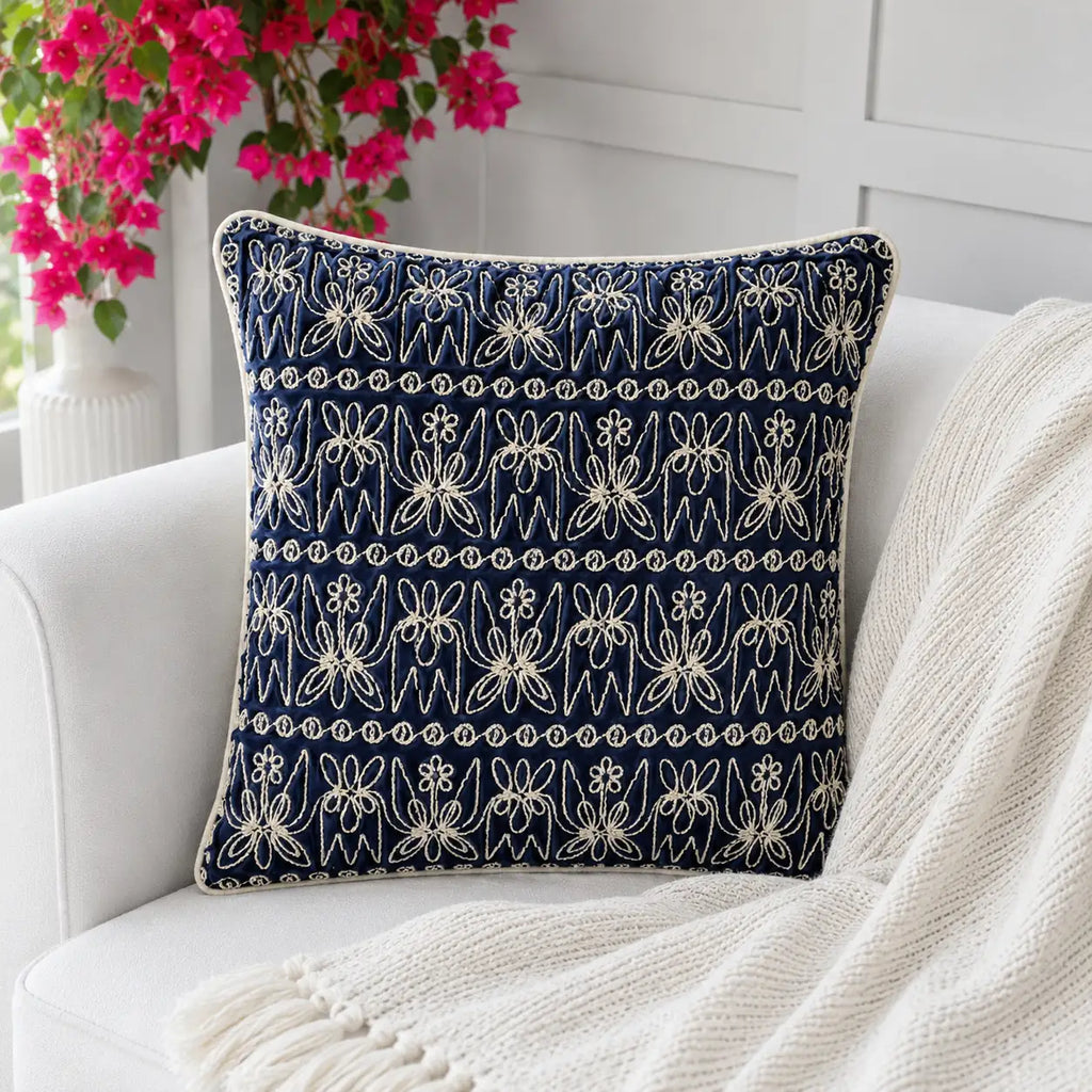 Embroidered Cushion Cover 45cm x 45cm (18" x 18")
