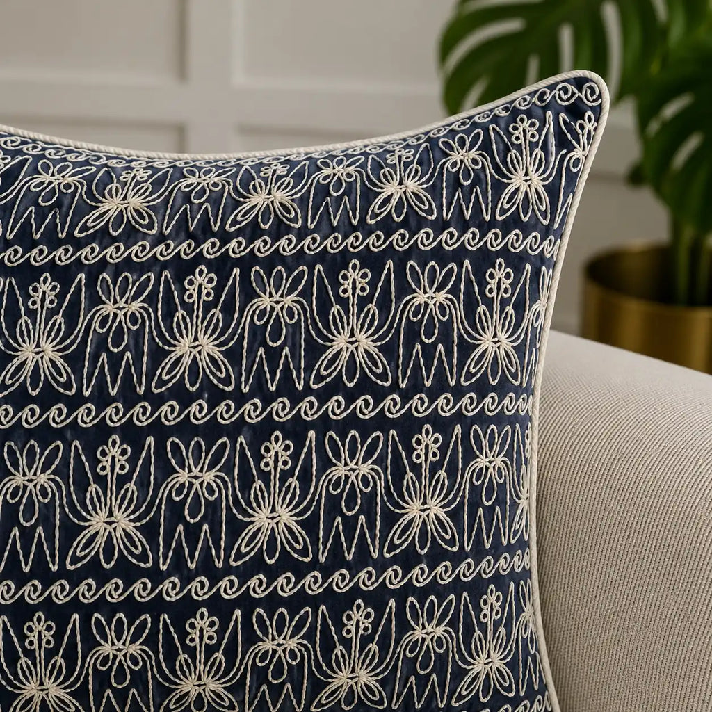 Embroidered Cushion Cover 45cm x 45cm (18" x 18")