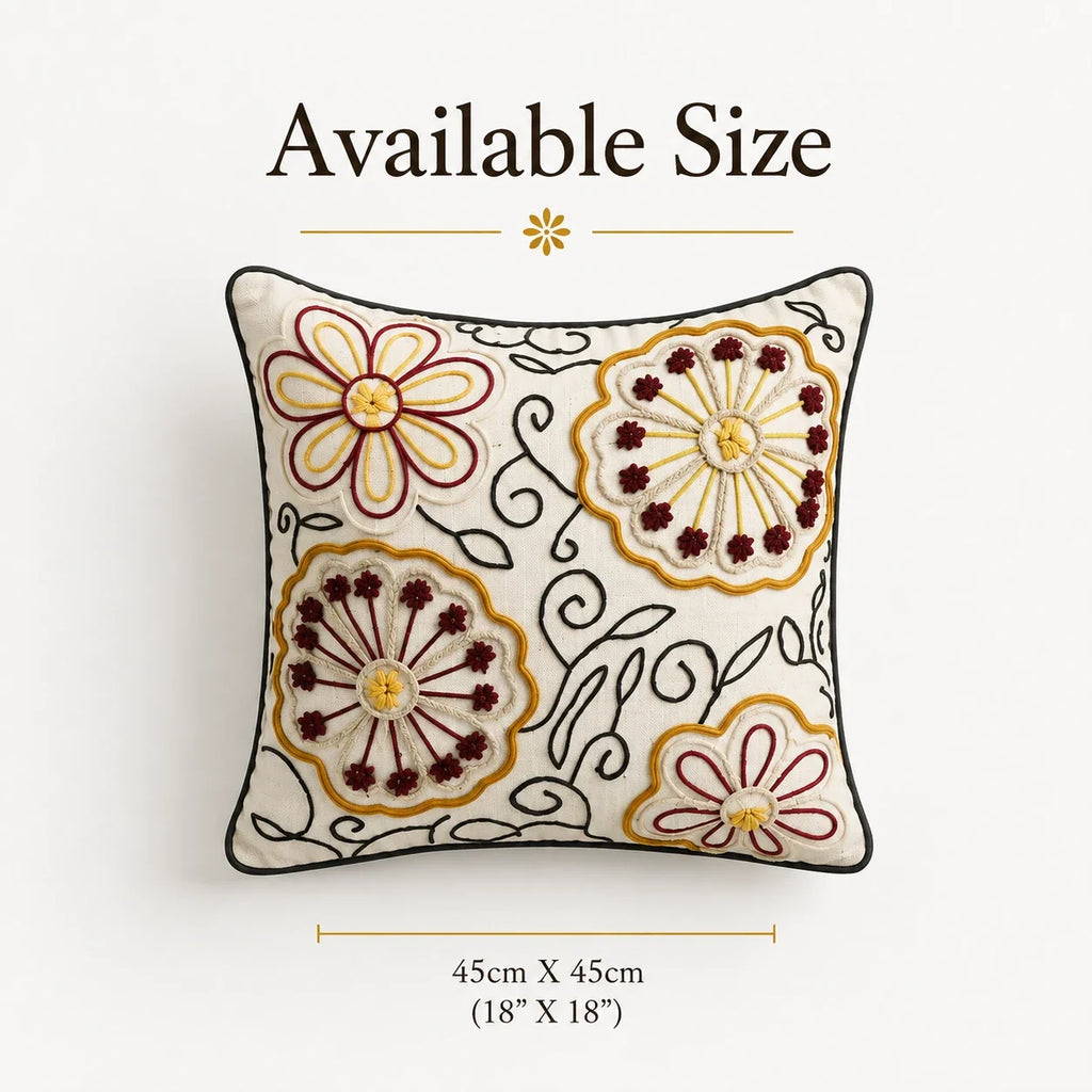 Saffron swirl Cushion Cover 45cm x 45cm (18" x 18")