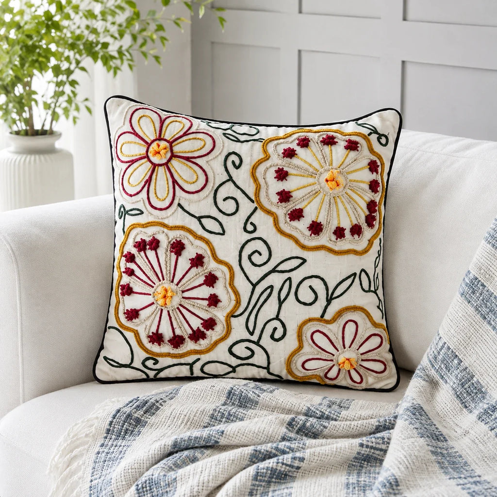 Saffron swirl Cushion Cover 45cm x 45cm (18" x 18")