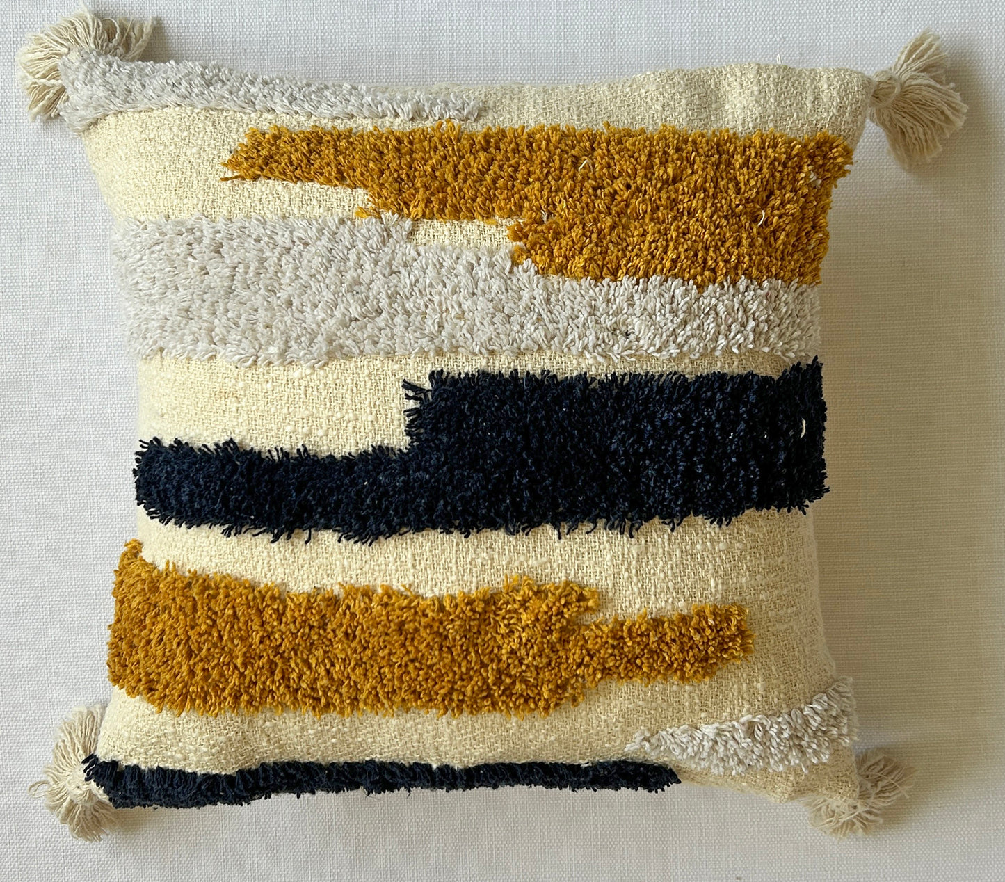 Sunset Horizon Stripes - Tufted Premium Cushion Cover