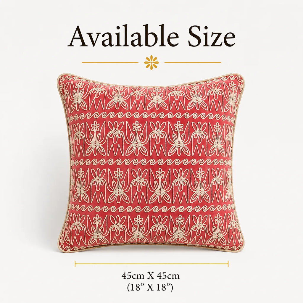 Embroidered Cushion Cover 45cm x 45cm (18" x 18")