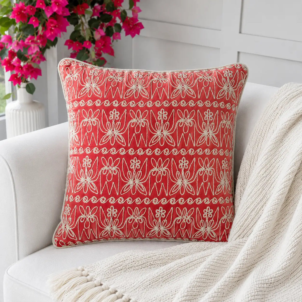 Embroidered Cushion Cover 45cm x 45cm (18" x 18")