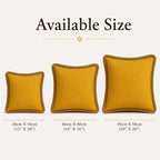 Rustic Charm Mustard Textured Cotton Cushion Cover