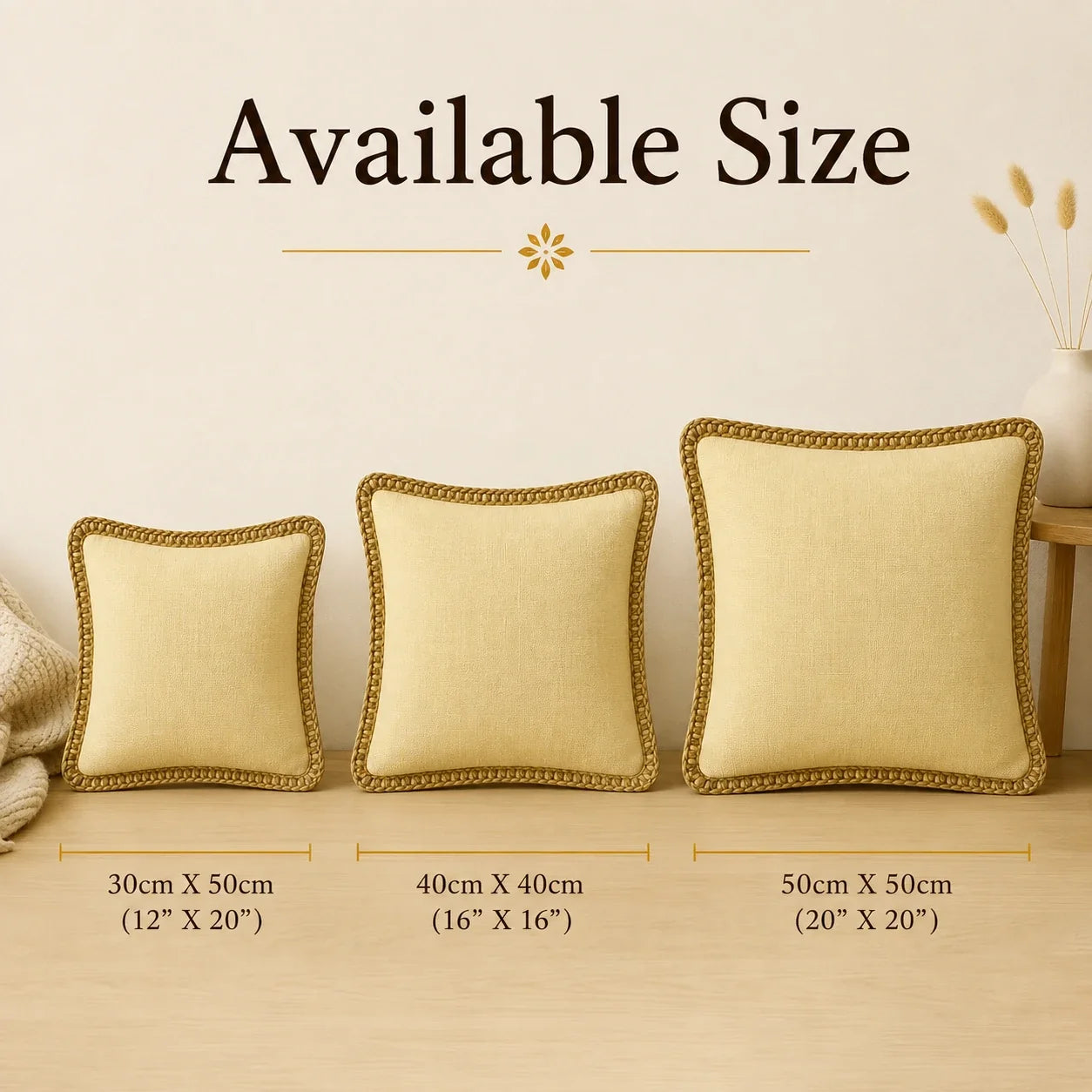 Lemon Delight Jute Lace - Premium Cushion Cover