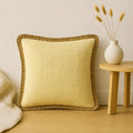 Lemon Delight Jute Lace - Premium Cushion Cover