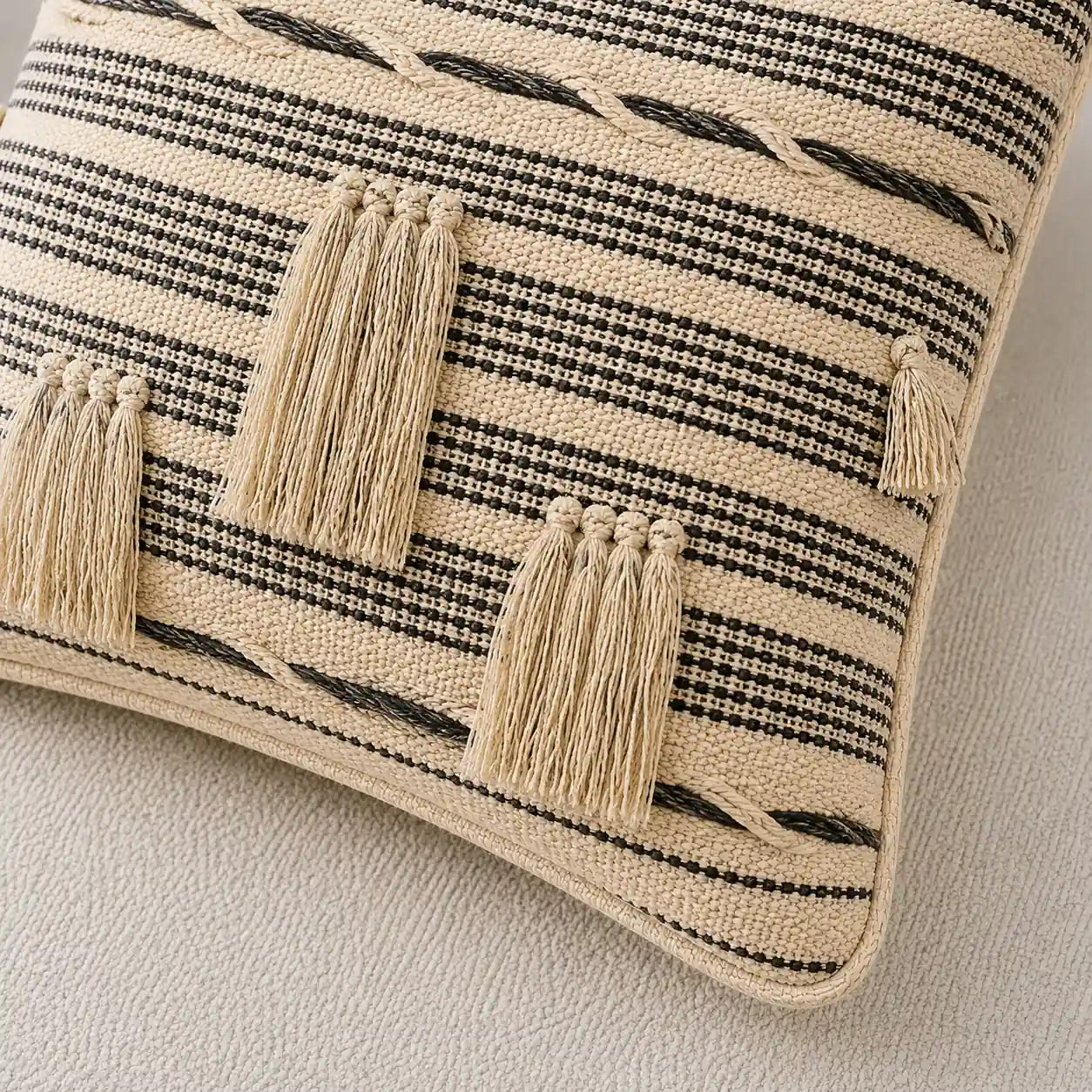 Fringed Boho - Premium Cushion Cover