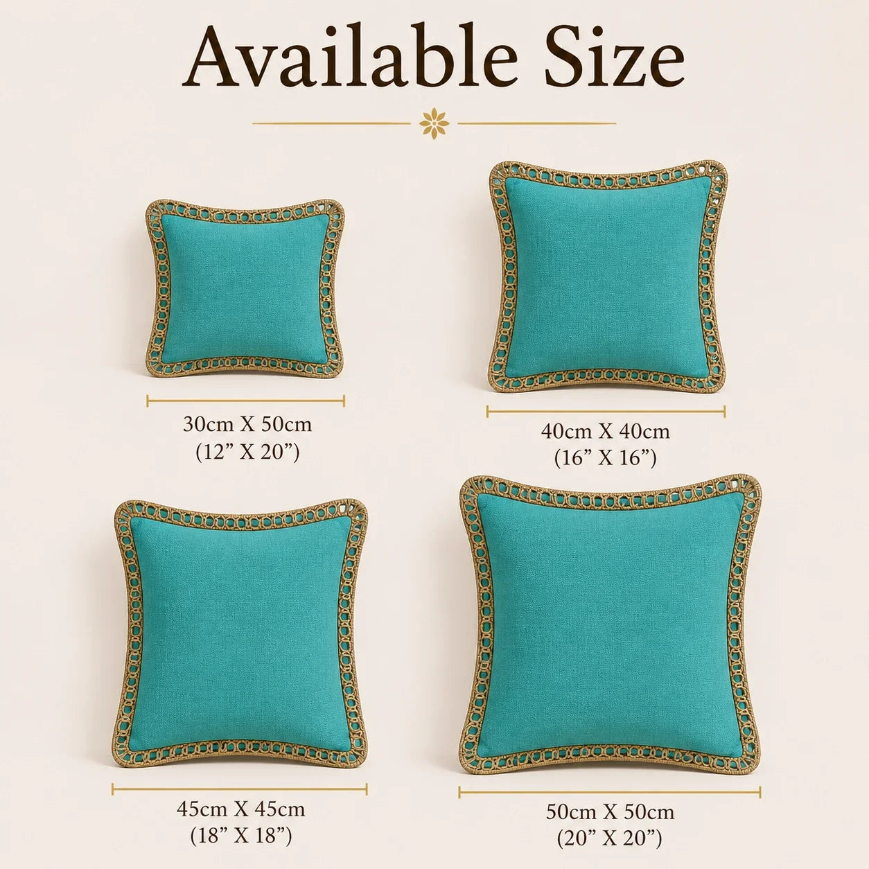 Tropical Turquoise - Premium Cushion Cover