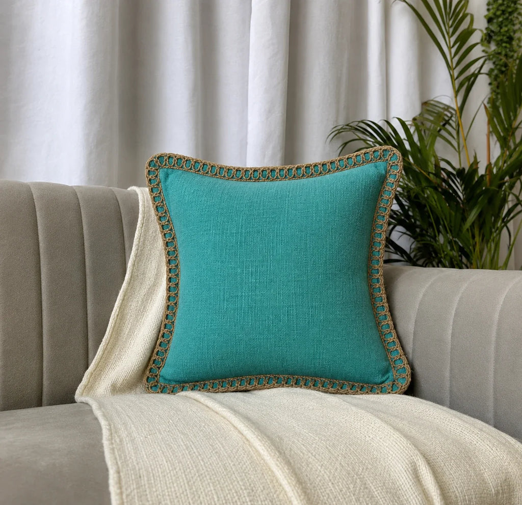 Tropical Turquoise - Premium Cushion Cover