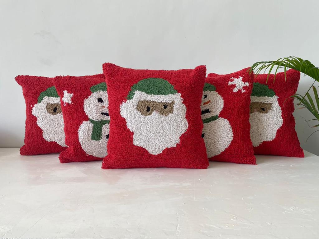 Christmas Set of 5 Size: 40cm X 40cm (16" X 16") Material: Cotton in just Rs. 1500.00, (Christmas Set of 5 by Export House )