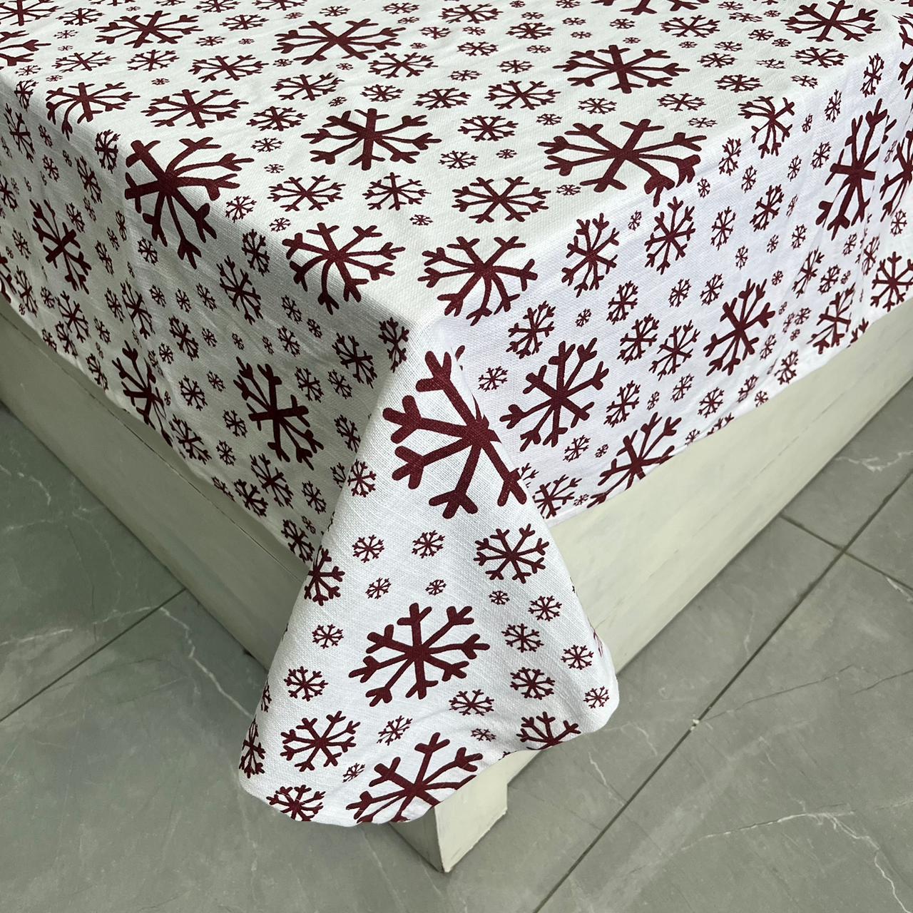 Christmas Dining Sheet Size: 152cm x 228cm (60" x 90") Material: Cotton in just Rs. 1000.00, (Christmas Cotton Dining Sheets by Export House )