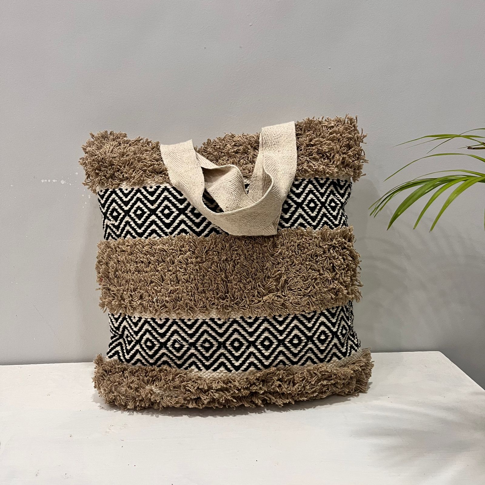 Tote Bags Size: 45cm (18") Material: Cotton Style: Boho in just Rs. 650.00, (Tote Bag by Export House )