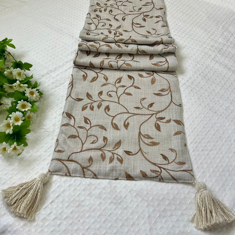 Table Runner Size: 30cm x 182cm (12" x 72") Material: Cotton Style: Embroidered in just Rs. 700.00, (Table Runner by Export House )