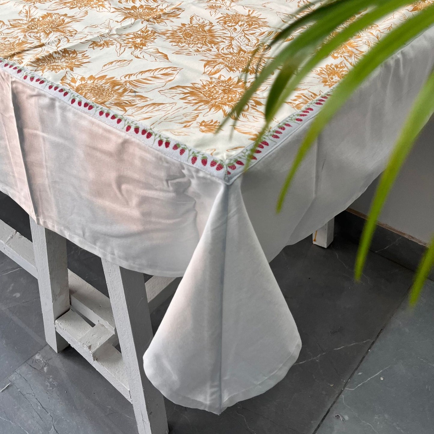 Cotton Printed Dining Sheet, Size:152cm x 228cm (60" x 90")