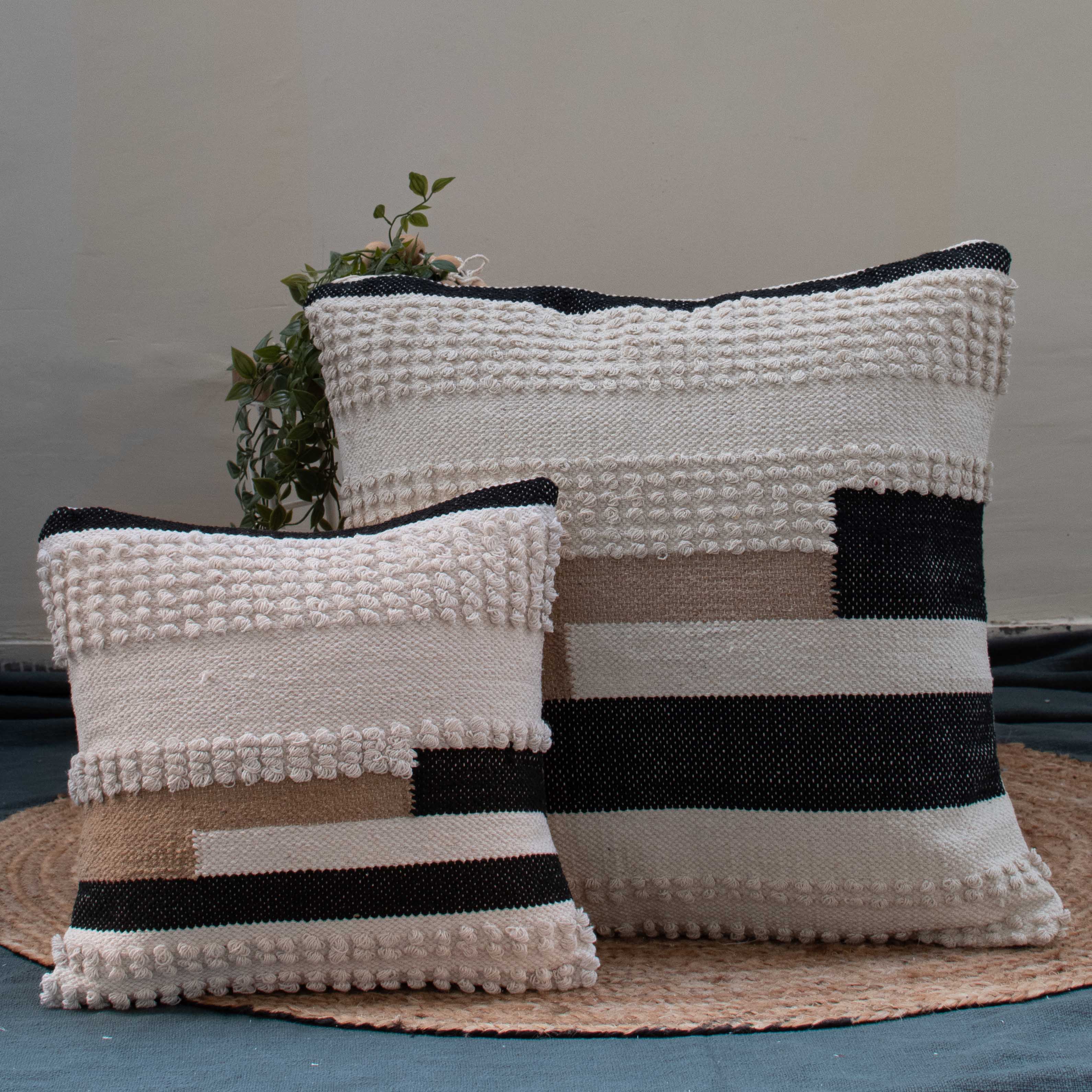 Comfort and Style: 16x16 Inch Cotton Boho Cushion Cover | Export House