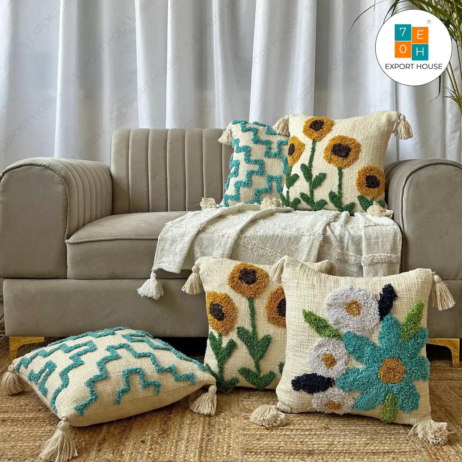 Export House: Trendy Cushion Covers Online in India