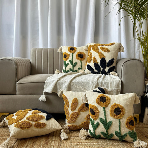 Tufted Cushion Covers Set of 5