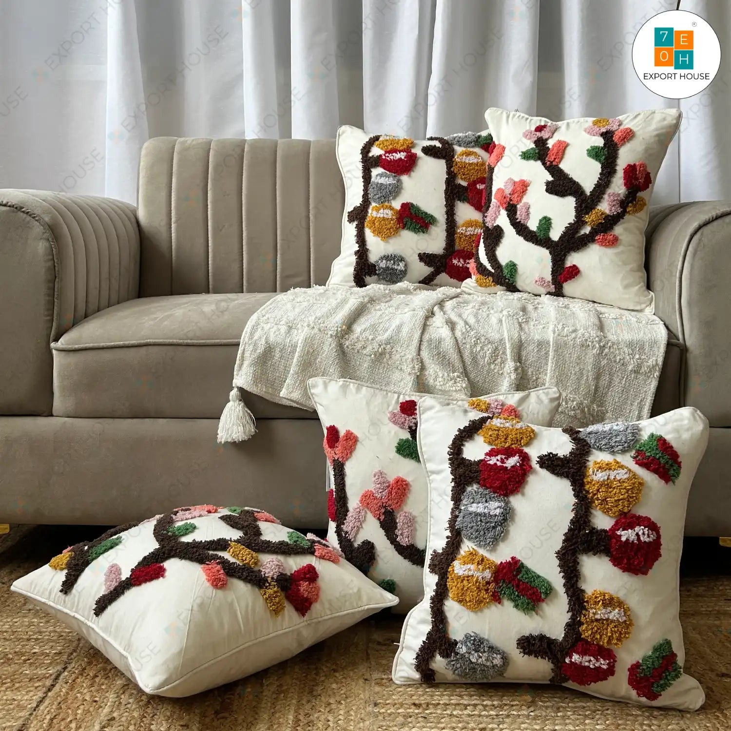 Export House: Trendy Cushion Covers Online in India