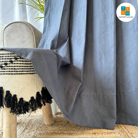 Solid Cotton Curtain