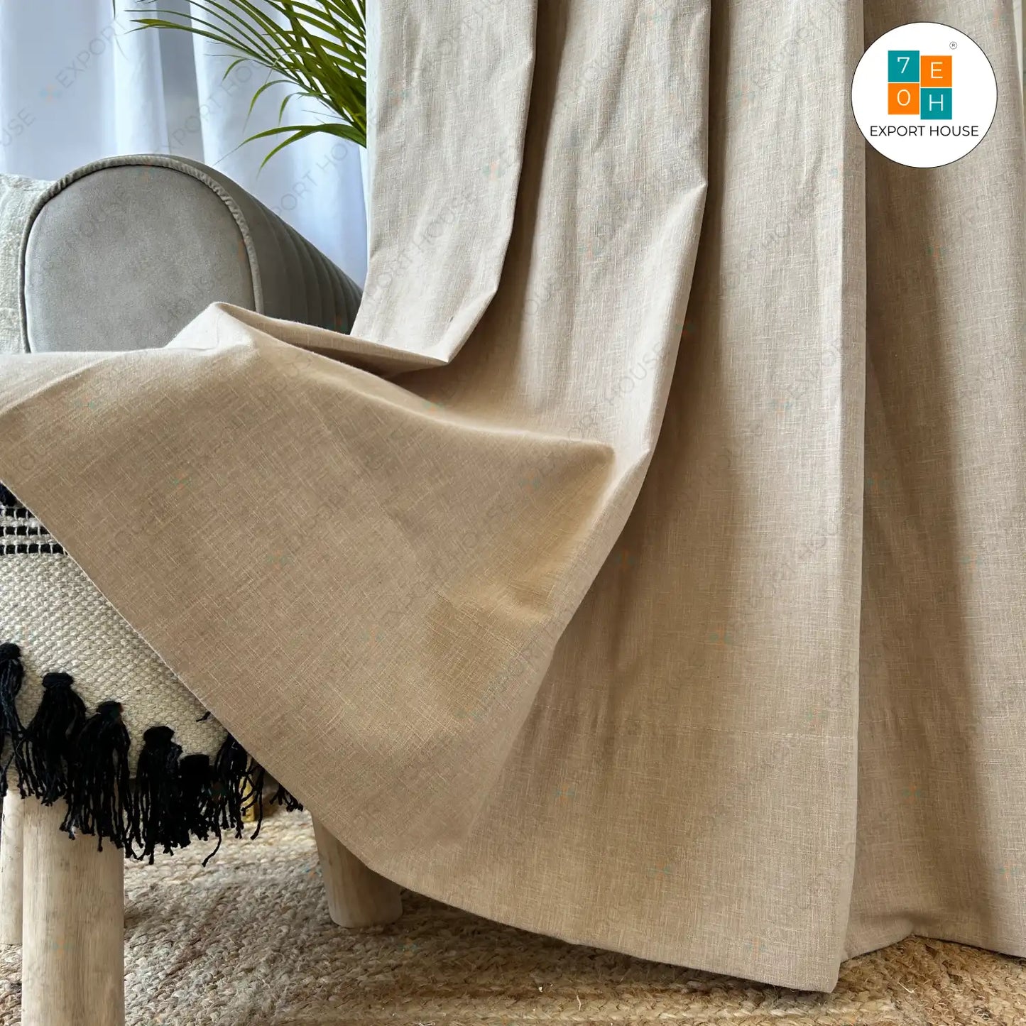 Solid Cotton Curtain