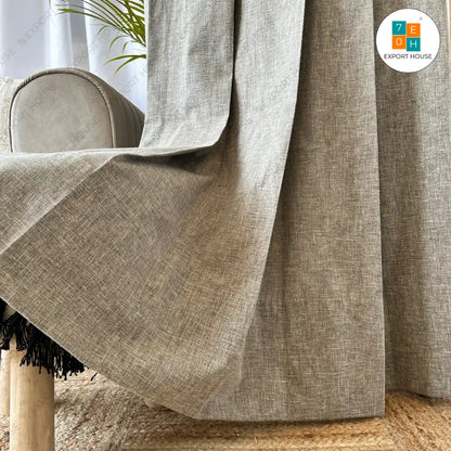 Solid Cotton Curtain