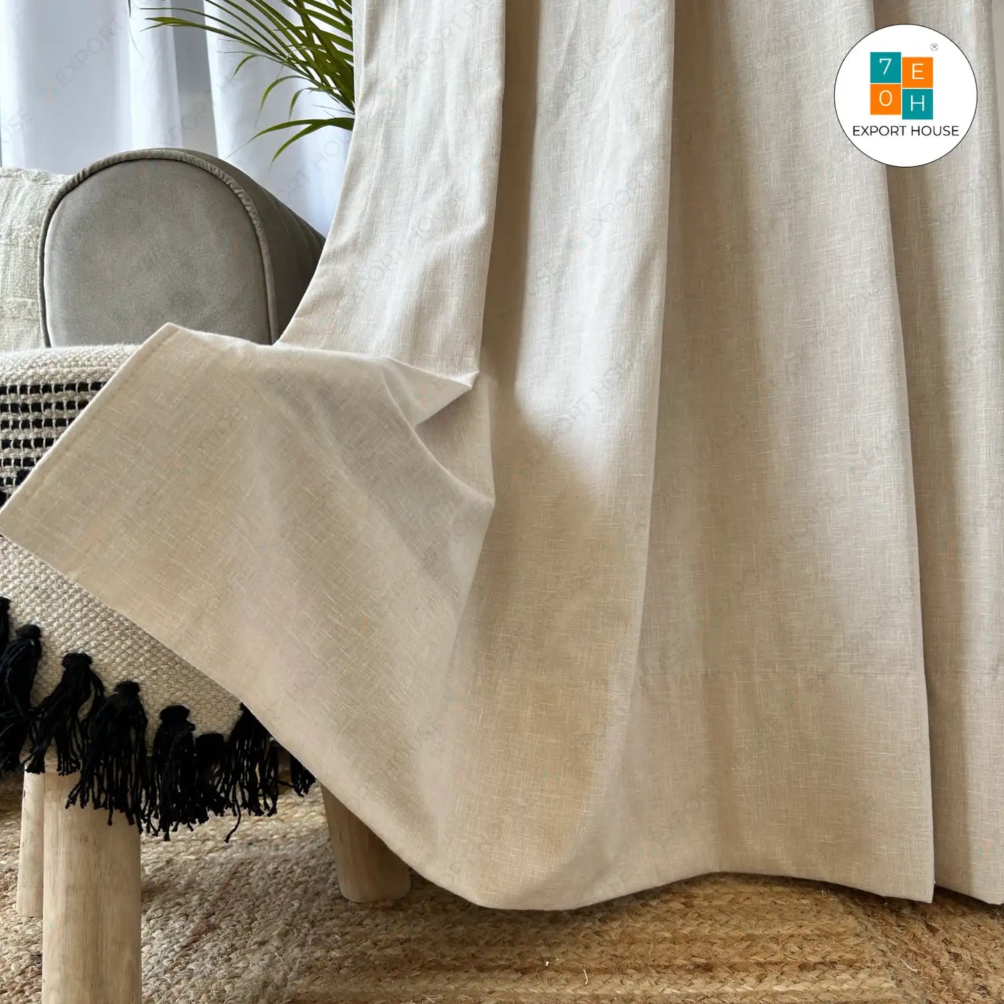 Solid Cotton Curtain