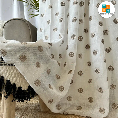 Embroidered Sheer Curtain