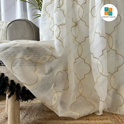 Embroidered Sheer Curtain