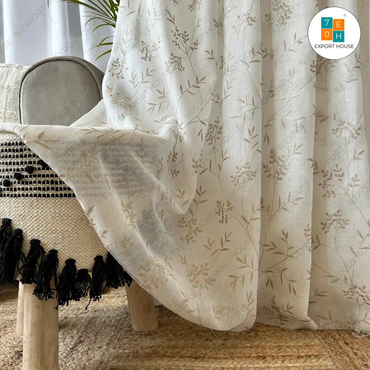 Embroidered Sheer Curtain