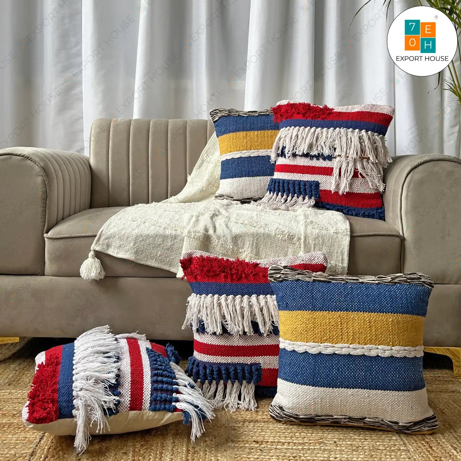 Export House: Cushion Covers Set of 5 for Sofa