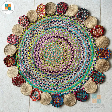 Experience Underfoot Luxury: 36-Inch Round Jute Rug Delight