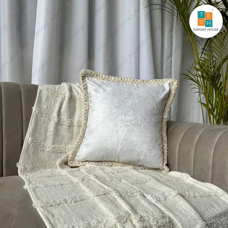 Export House Velvet Plain Cushion Cover -  Size:40cm X 40cm (16" X 16")