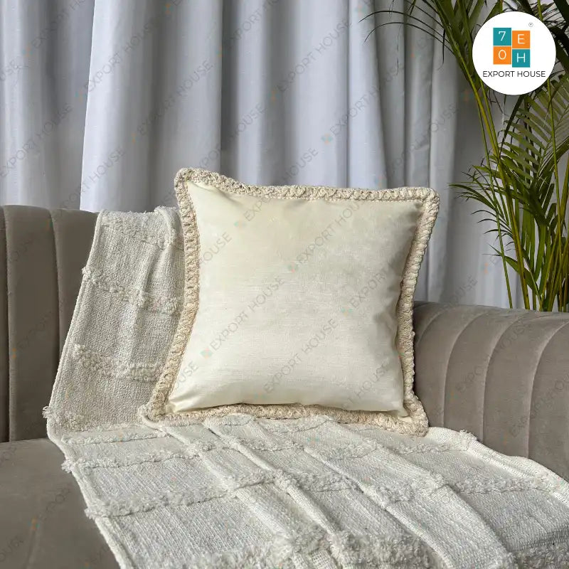 Export House Velvet Plain Cushion Cover -  Size:40cm X 40cm (16" X 16")