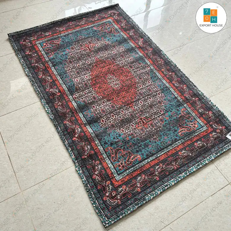 Upgrade Your Space: Luxurious 5x7 Printed Cotton Floor Carpet - Premium Quality