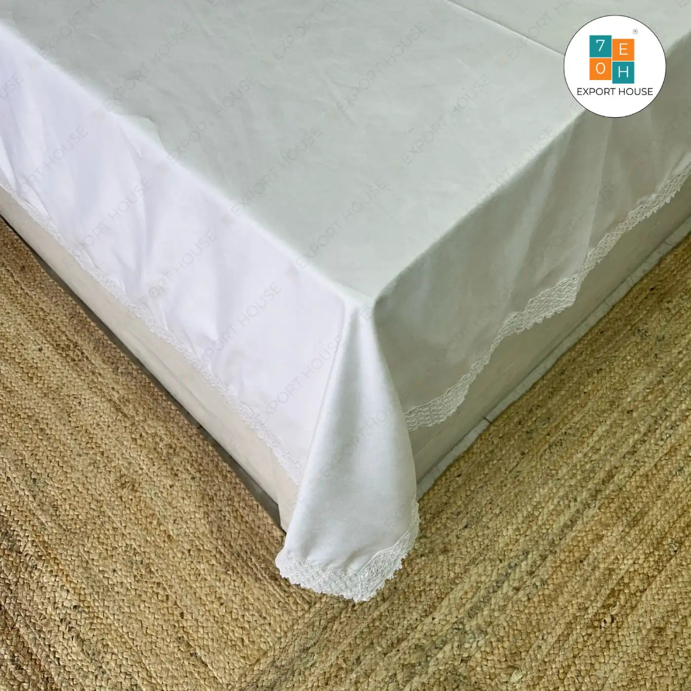 Polyester Plain Plain Dining Sheet, Size:152cm x 228cm (60" x 90")