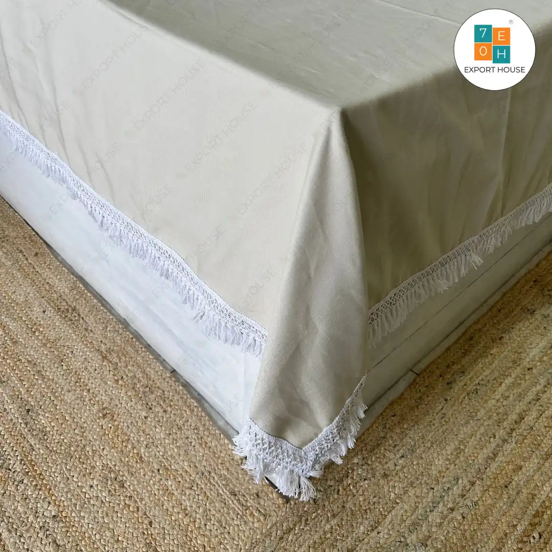 Cotton Plain Plain Dining Sheet, Size:152cm x 228cm (60" x 90")