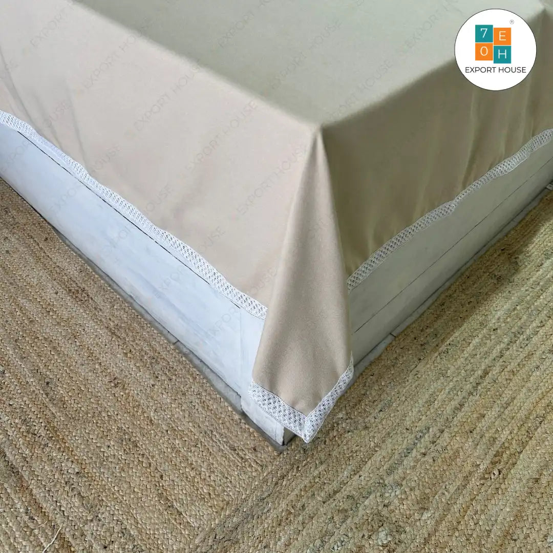 Cotton Plain Plain Dining Sheet, Size:152cm x 228cm (60" x 90")