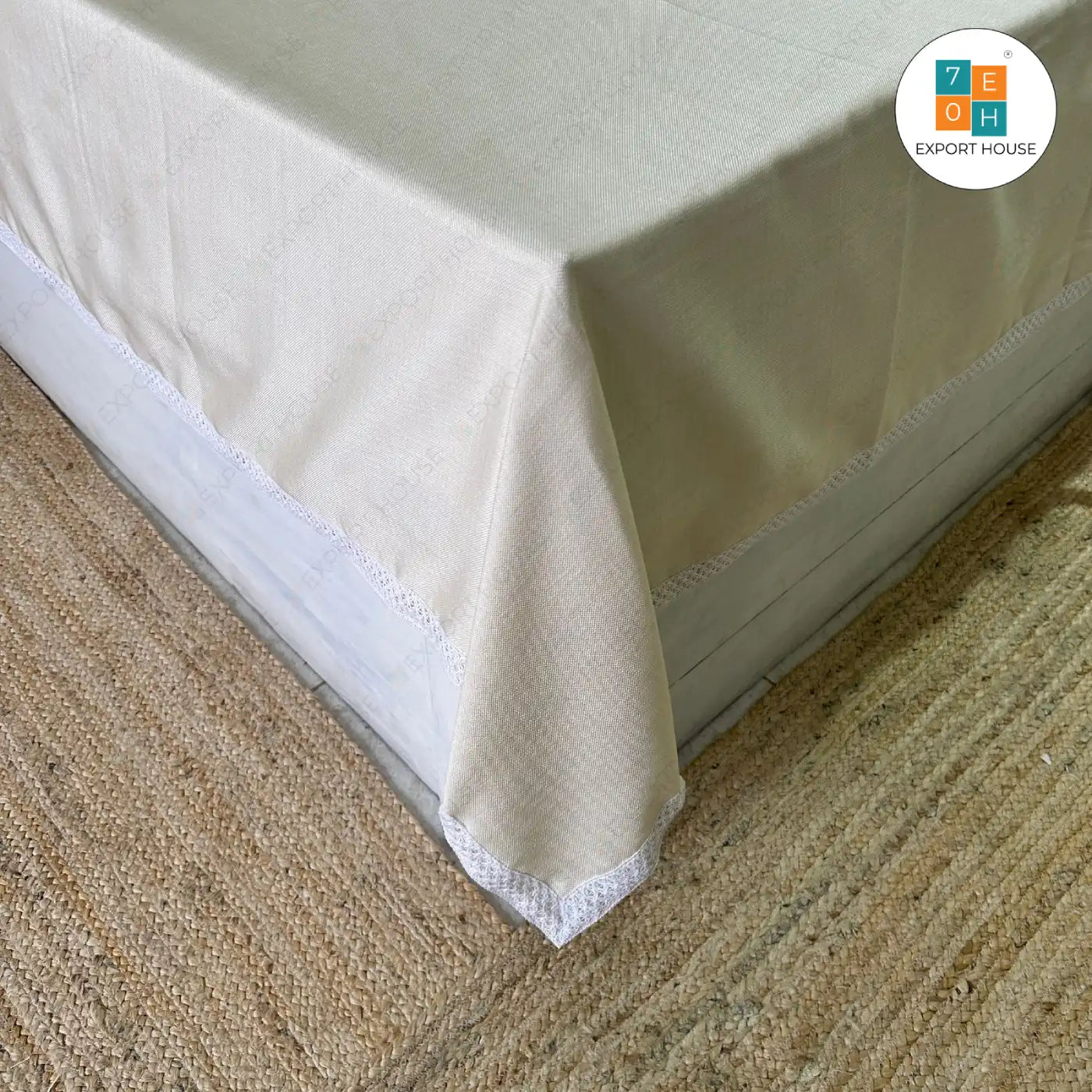 Polyester Plain Plain Dining Sheet, Size:152cm x 274cm (60" x 108")